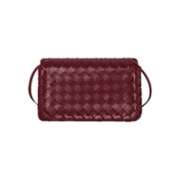 BOTTEGA VENETA 葆蝶家 女士单肩邮差包 609231VCPP16206 波尔多红色