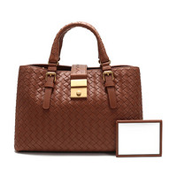 BOTTEGA VENETA 葆蝶家 女士皮革斜挎包 576336VQ13C2650 木色