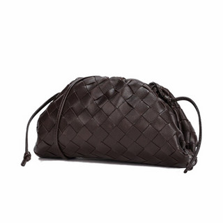 BOTTEGA VENETA 葆蝶家 POUCH系列 女士迷你手拿包 585852VCPP12135 深棕色