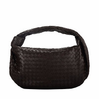 BOTTEGA VENETA 葆蝶家 JODIE系列 女士羊皮革编织手提包 600263VCPP02132 深巧克力色