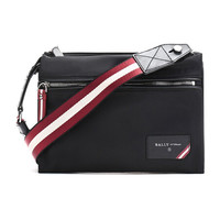 BALLY 巴利 奢侈品 男士织物单肩斜挎包黑色红白色条纹 FHARVEY 00 6231812