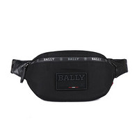 巴利 BALLY 男士织物字母logo休闲腰包 黑色 REDO/00 6235463