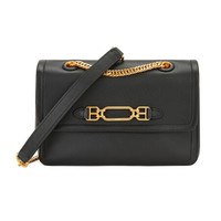 巴利 BALLY 女士黑色牛皮拉链单肩斜挎包 VIVA SM/30 6236088