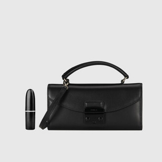 芙拉 FURLA 2021春夏款 奢侈品 METROPOLIS系列迷你号女士黑色斜挎手提包