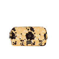 芙拉 FURLA  DIGIT系列 织物 黄色+黑色+白色 L号花朵化妆包零钱包小包 送女友1055934