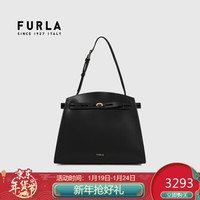 芙拉 FURLA 2021春夏款 奢侈品 MARGHERITA系列中号女士黑色单肩包 WB00157A.0029O60001007