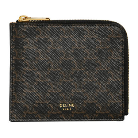 CELINE 思琳 TRIOMPHE系列 女士零钱包 10D882CCP 04LU 棕色