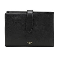 CELINE 思琳 STRAP系列 女士中号粒面牛皮革钱包 10B643BFP 38NO 黑色