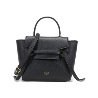 CELINE 思琳 Belt系列 PICO 女士粒面牛皮革手袋 194263ZVA 38NO 黑色