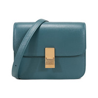 CELINE 思琳 Classic系列 TEEN 女士软木纹牛皮革手袋 192523XLA 07PS 灰蓝色