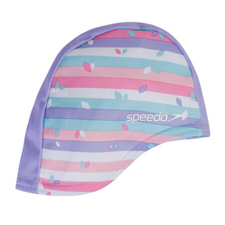 SPEEDO 速比涛 儿童印花泳帽 涤纶面料 婴幼儿通用泳帽 粉紫色 均码 812241D681