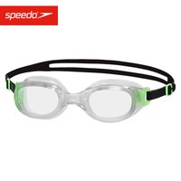 Speedo/速比涛 经典Futura高清防水防雾柔软舒适泳镜男女通用 透明/绿色 均码 810898B568