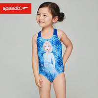 SPEEDO 速比涛 儿童泳衣迪士尼冰雪奇缘系列elsa艾尔莎公主婴幼儿连体泳衣 807970D789 蓝色 4