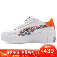 彪马 PUMA 黑标 女子 PUMA x MR DOODLE 运动 休闲鞋 374210 01 彪马白-黑色-橙 38码 UK5码