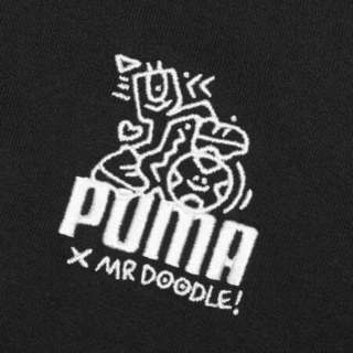 彪马 PUMA 黑标 男子 PUMA x MR DOODLE 运动 连帽套头衫 598639 01 黑色 M码（欧洲码）