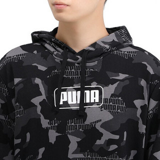 彪马 PUMA 男子 基础系列 Rebel Camo AOP Hoodie TR 运动 卫衣 585021 01黑色-全印花 M码(欧洲码)