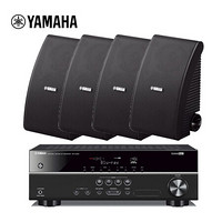 雅马哈（YAMAHA） NS-AW392（2对）+RX-V283 壁挂式家庭影院音箱会议室音响全天候系列 黑色