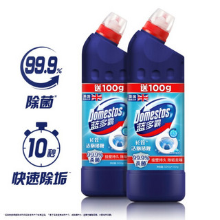 DOMESTOS 蓝多霸 长效洁厕啫喱 洁厕灵 淡雅茉莉香 600g×2