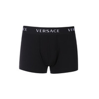 VERSACE 范思哲 奢侈品 21春夏 男士棉氨纶字母图纹四角内裤 黑色 AUU04021 AC00058 A1008 3码/S码