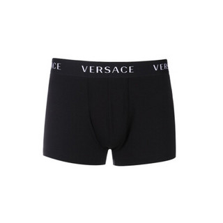 范思哲 VERSACE 奢侈品 21春夏 男士棉氨纶字母图纹四角内裤 黑色 AUU04021 AC00058 A1008 5码/L码