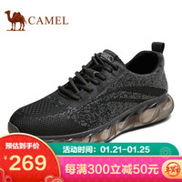 骆驼 CAMELA112161260 男士休闲鞋 A112161260 黑/灰 41