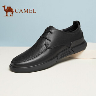 骆驼（CAMEL） 商务休闲鞋正装英伦一脚蹬休闲男皮鞋 A112177020 黑色 41