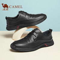 CAMEL 骆驼 商务休闲鞋系带正装皮鞋男英伦男士皮鞋 A112170050 黑色 41