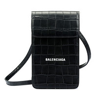 巴黎世家 BALENCIAGA 20秋冬男女同款黑色斜跨Cash卡包 640536 1ROP3 1000