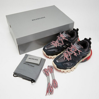 巴黎世家 BALENCIAGA 男士Track系列黑色织物运动鞋 542023 W1GB6 1002 43