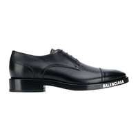 巴黎世家 BALENCIAGA FW20秋冬男士皮革圆头系带皮鞋德比鞋 590716 WA720 1000 黑色 40