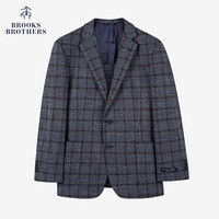 Brooks Brothers/布克兄弟男士秋新品格纹通勤西装外套1000064805 0006-炭灰色 44RG