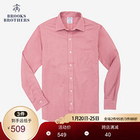 Brooks Brothers/布克兄弟男士秋新品Supima棉免烫衬衫1000064204 6003-红色 15/H/3