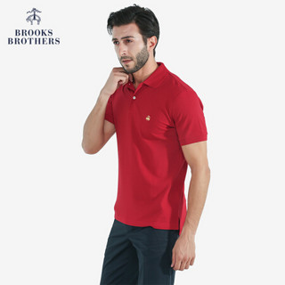 Brooks Brothers/布克兄弟男士修身Supima棉短袖Polo衫1000029185 6003-红色 L