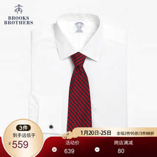 Brooks Brothers/布克兄弟男士Supima棉免烫正装衬衫1000006767 1001-白色 17/H/5