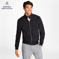 Brooks Brothers/布克兄弟男士秋冬立领飞行员夹克外套休闲商务 4003-黑色 S