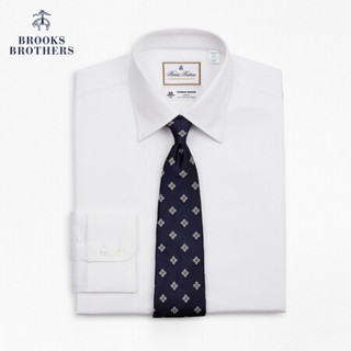 Brooks Brothers/布克兄弟男士20春新奢品系列细条纹修身正装衬衫 1001-白色 17/34