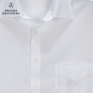 Brooks Brothers/布克兄弟男士20夏新提花面料短袖修身正装衬衫 1001-白色 16