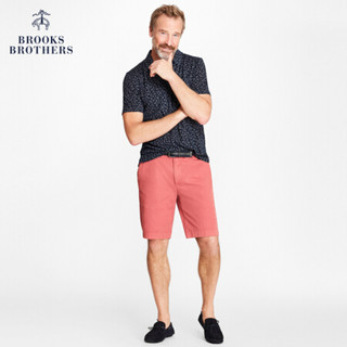 Brooks Brothers/布克兄弟男士棉质纯色百慕大休闲短裤 6001-红色 30