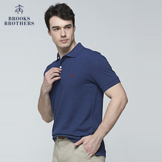 Brooks Brothers/布克兄弟男士修身Supima棉短袖Polo衫1000033021 B465-藏青色 XS