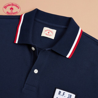 Brooks Brothers/布克兄弟男士20夏新棉质珠地网眼布撞色Polo衫 4004-藏青色 M