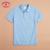 Brooks Brothers/布克兄弟男士20夏新棉质珠地网眼布Polo衫休闲 4000-浅蓝色 M