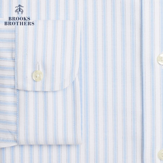 Brooks Brothers/布克兄弟男士修身免烫牛津纺正装衬衫1000069121 4003-蓝色 17/H/4