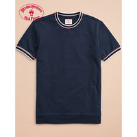 Brooks Brothers/布克兄弟男士条纹点缀圆领短袖T恤1000061887 4004-藏青色 S