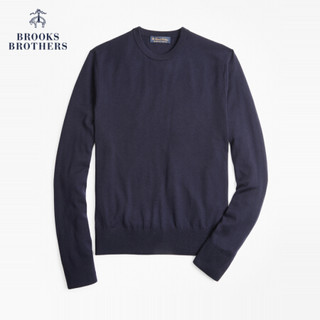 Brooks Brothers/布克兄弟男士20秋新美利奴羊毛圆领毛衣休闲保暖 4004-藏青色 L