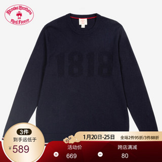 Brooks Brothers/布克兄弟男士针织衫山羊绒混纺毛衣 4004-藏青色 L