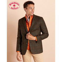Brooks Brothers/布克兄弟男士19冬新品羊毛格子呢单西装夹克外套 3003-棕色 40RG