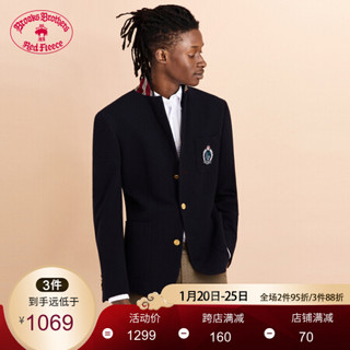 Brooks Brothers/布克兄弟男士20春新徽章logo设计小立领西装外套 4004-藏青色 42SH