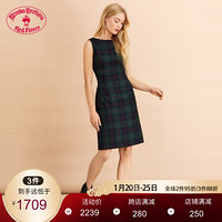 Brooks Brothers/布克兄弟女士学院风格纹连衣裙 3002-深绿色 2