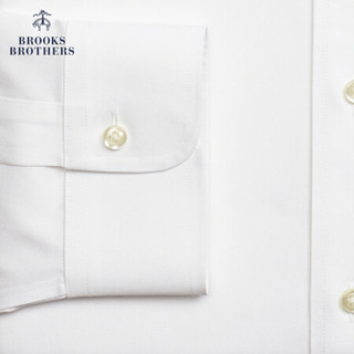 Brooks Brothers/布克兄弟男士府绸棉微弹免烫长袖正装衬衫商务 1001-白色 18/34