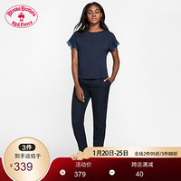 Brooks Brothers/布克兄弟棉质短袖针织T恤 女 上衣1000046513 4004-藏青色 M